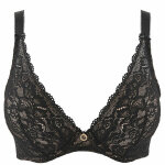 Soutien - gorge triangle plongeant armatures noir