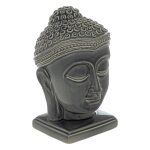 Statuette bouddha yola cramique gris