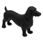 Statuette chien rsine 40x25cm noir