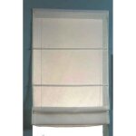 Store bateau a l'unit� etamine unie blanc