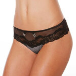 String tentation pomm'poire - noir en coton String tentation pomm'poire - noir en coton