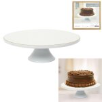 Support a gateau porcelaine liser dor m4