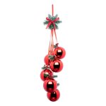 Suspension 6 boules en pvc rouge