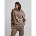 Sweat  capuche marron en coton zoe