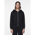 Sweat � capuche noir en coton iris