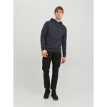 Sweat à capuche relaxed fit manches courtes bleu marine en coton Sweat à capuche relaxed fit manches courtes bleu marine en coton