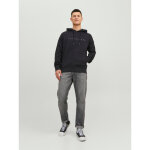 Sweat à capuche relaxed fit manches courtes noir en coton Sweat à capuche relaxed fit manches courtes noir en coton