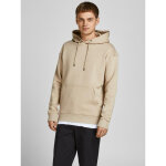 Sweat à capuche relaxed fit manches longues gris clair beige en coton Sweat à capuche relaxed fit manches longues gris clair beige en coton