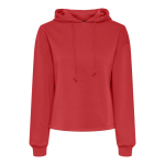 Sweat � capuche rouge en coton sia