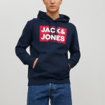 Sweat à capuche standard fit manches longues bleu marine arlo Sweat à capuche standard fit manches longues bleu marine arlo