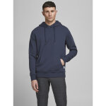 Sweat à capuche standard fit manches longues bleu marine en coton lucas Sweat à capuche standard fit manches longues bleu marine en coton lucas