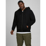 Sweat  capuche zipp regular fit manches longues noir en coton troy