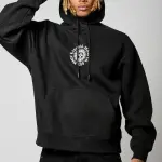 Sweat non zippe en coton tazik black noir