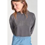 Sweat - shirt fille capuche jainegi anthracite en coton Sweat - shirt fille capuche jainegi anthracite en coton
