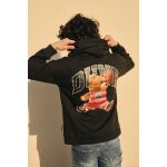 Sweat - shirt capuche garon lorobo noir zack en coton