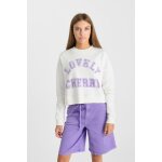 Sweat - shirt fille stephagi blanc en coton wren Sweat - shirt fille stephagi blanc en coton wren