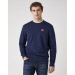 Sweat sign off crew en coton bleu marine