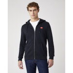 Sweat zip thru hoodie homme en coton noir