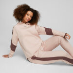 Sweatshirt  capuche en coton bicolore evostripe rose