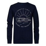 Sweatshirt garon bleu en coton