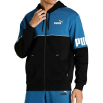 Sweatshirt garcon en coton bicolore pwr clb bleu