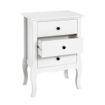 Table d'appoint 3 tiroirs - blanc Table d'appoint 3 tiroirs - blanc