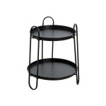 Table d'appoint laqué noir acier Table d'appoint laqué noir acier