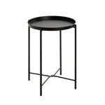 Table d'appoint acier laqu noir