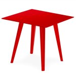 Table d'appoint carrée bipolart métal rouge Table d'appoint carrée bipolart métal rouge