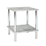 Table d'appoint deux niveaux avec plateau décor beton Table d'appoint deux niveaux avec plateau décor beton