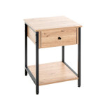 Table d'appoint double niveaux tiroir integré Table d'appoint double niveaux tiroir integré
