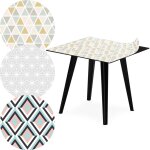 Table d'appoint magnétique carrée bipolart métal noir avec 3 tops style scandinave Table d'appoint magnétique carrée bipolart métal noir avec 3 tops style scandinave