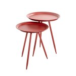 Table d'appoint en mtal laqu rouge modle mini