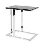 Table d'appoint plateau en verre tremp