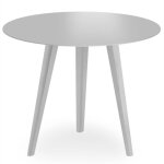 Table d'appoint ronde bipolart mtal argent