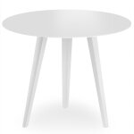 Table d'appoint ronde bipolart mtal blanc