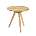 Table d'appoint ronde avec structure et plateau en bois massif chêne Table d'appoint ronde avec structure et plateau en bois massif chêne