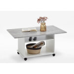 Table basse blanc et gris béton eloa Table basse blanc et gris béton eloa