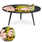 Table basse magnétique ronde à rebord bipolart métal noir avec 1 top fast & furious Table basse magnétique ronde à rebord bipolart métal noir avec 1 top fast & furious