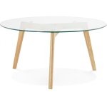 Table basse avec plateau en verre transparent 90x90x45 cm tampere Table basse avec plateau en verre transparent 90x90x45 cm tampere