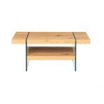 Table basse rectangulaire en verre et contreplaqué melio Table basse rectangulaire en verre et contreplaqué melio