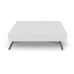 Table basse relevable blanc laqu� cassy