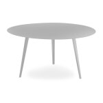 Table basse ronde bipolart mtal argent