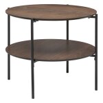 Table basse ronde kemi en placage noyer & métal d63, 2cm Table basse ronde kemi en placage noyer & métal d63, 2cm