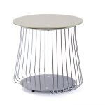 Table basse en verre et métal chromé d50 cm Table basse en verre et métal chromé d50 cm
