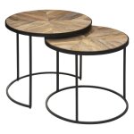 Table caf bois basile x 2