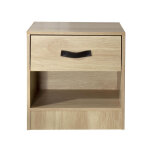 Table de chevet 1 tiroir et 1 niche en bois beige Table de chevet 1 tiroir et 1 niche en bois beige