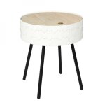 Table coffre en mtal scandicraft blanche