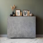 Table console extensible nefertiti effet béton ciré gris Table console extensible nefertiti effet béton ciré gris