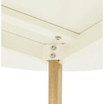Table de cuisine ronde 'amy' blanche style scandinave